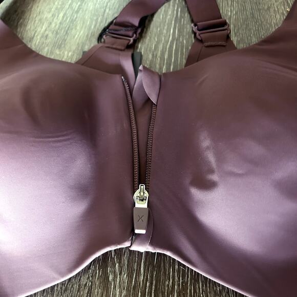 NWT Knix Catalyst Front Zip Sports Bra Size 5 38DD Dahlia Purple Maximum Support - Picture 5 of 13